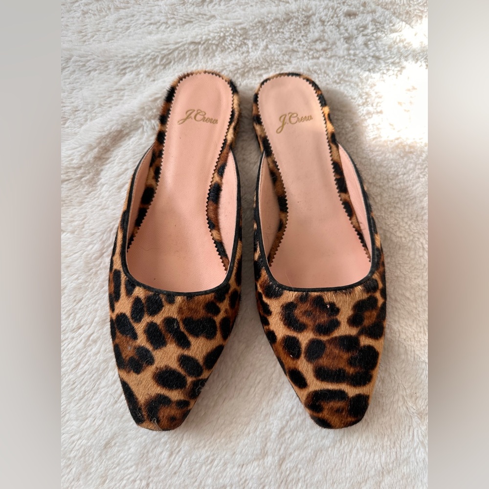 J Crew calf hair mule size 8